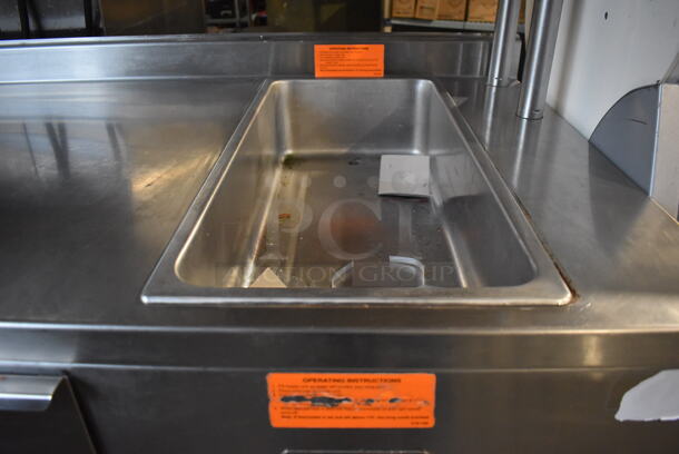 Baxter SP170R-M72 Stainless Steel Commercial Floor Style Steam Table w/ 2 Drawers, Under Shelf and Over Shelf on Commercial Casters. 120/208 Volts, 1 Phase. 72x31x55 - Image 3 of 9