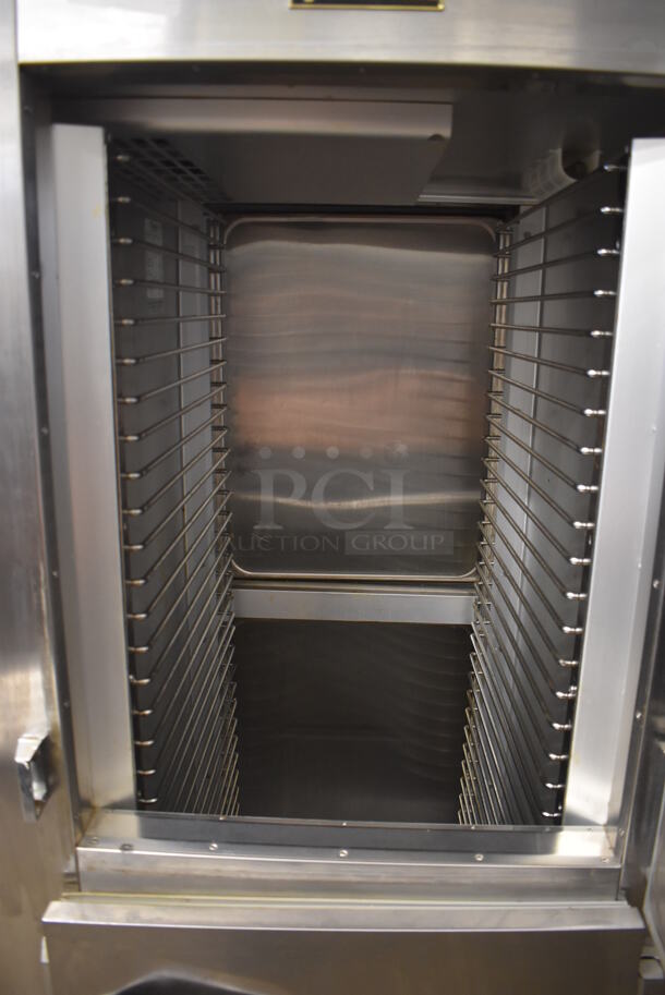 Traulsen AHT132WPUT-HHS Stainless Steel Commercial Two Half Size Door Reach In Pass Through Cooler. Missing 2 Legs. 115 Volts, 1 Phase. 30x35x83. Tested and Powers On But Does Not Get Cold - Image 5 of 8