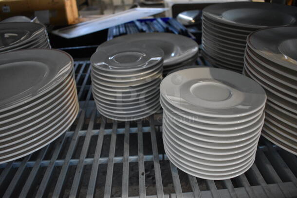 ALL ONE MONEY! Tier Lot of Various White Ceramic Plates - Image 3 of 5