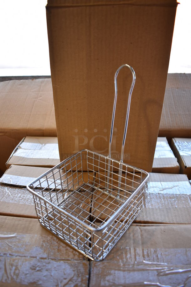 24 BRAND NEW IN BOX! American Metalcraft Metal Fry Basket Decorative Food Baskets. 5x5x9. 24 Times Your Bid!