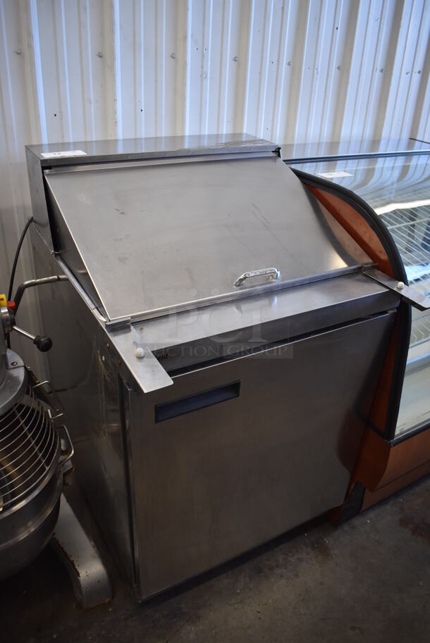 2011 Delfield 4427N-12M Stainless Steel Commercial Sandwich Salad Prep Table Bain Marie Mega Top on Commercial Casters. 115 Volts, 1 Phase. 27.5x33x45. Tested and Powers On But Temps at 50 Degrees - Image 3 of 6