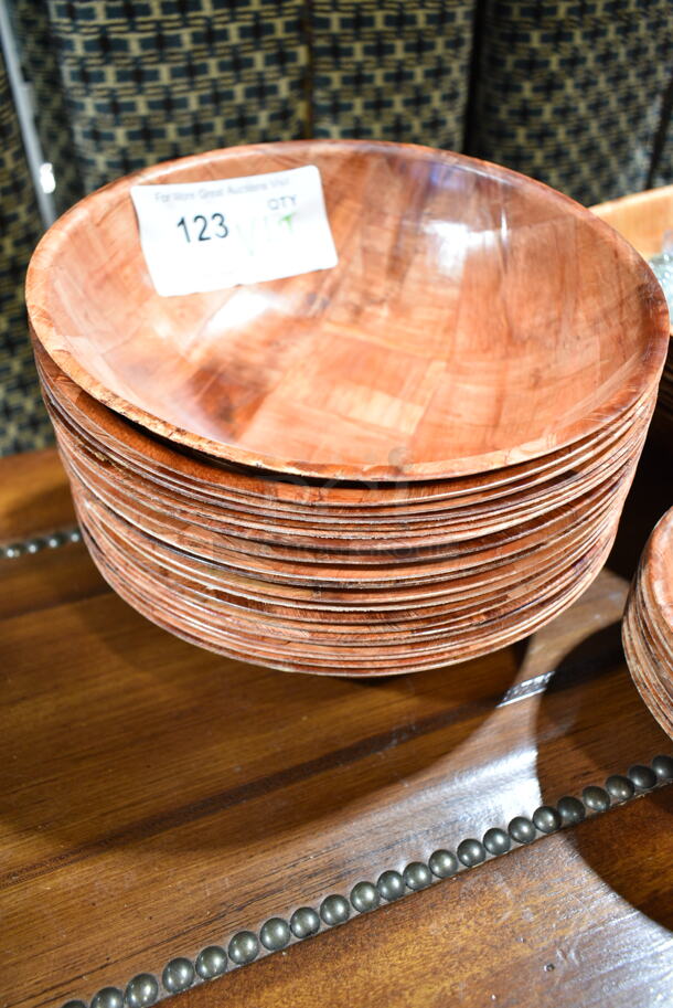 ALL ONE MONEY! Lot of Wood Pattern Bowls.  - Image 3 of 6