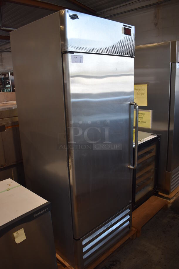 LIKE NEW! 2014 Fogel CR-23-SDF Stainless Steel Commercial Single Door Reach In Freezer. 115 Volts, 1 Phase. Unit Has Only Been Used a Few Times! Tested and Working!