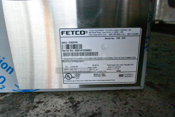 BRAND NEW SCRATCH AND DENT! Fetco CBS-62H C62046 Stainless Steel Twin Automatic Coffee Brewer w/ Hot Water Dispenser and 2 Metal Brew Baskets. No Satellite Server. 120/208-240 Volts, 1 Phase. - Image 12 of 12