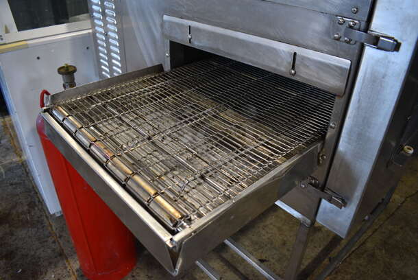Doyon FC-1 Stainless Steel Commercial Floor Style Electric Powered Conveyor Pizza Oven on Commercial Casters. 208 Volts. 59x44x49 - Image 3 of 7