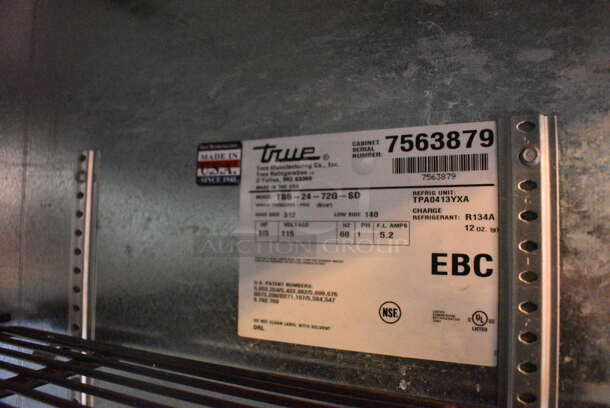 2013 True TBB-24-72G-SD Metal Commercial 3 Door Back Bar Cooler Merchandiser. BUYER MUST REMOVE. 115 Volts, 1 Phase. 73x24.5x36. Item Was in Working Condition on Last Day of Business. (Susquehanna Ale House) - Image 7 of 7
