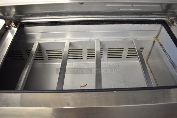 Leader Stainless Steel Commercial Pizza Prep Table w/ 2 Tier Over Shelf on Commercial Casters. 115 Volts, 1 Phase. Tested and Powers On But Does Not Get Cold - Image 4 of 9