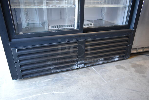 QBD CD45S Metal Commercial 2 Door Reach In Cooler Merchandiser w/ Poly Coated Racks and Drink Sliders. 115 Volts, 1 Phase. Tested and Working! - Image 4 of 8