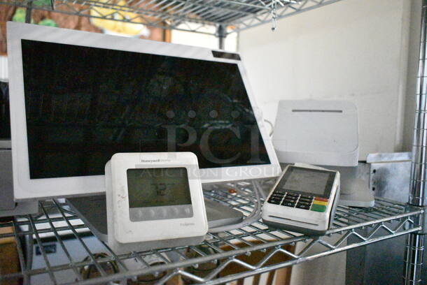 ALL ONE MONEY! Lot of Clover POS Monitor, Clover Receipt Printer, Credit Card Reader, Metal Cash Drawer, Brother P Touch Label Printer.  - Image 4 of 5