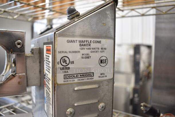 Gold Medal 5020ET Stainless Steel Commercial Countertop Waffle Cone Machine. 120 Volts, 1 Phase. Tested and Working! - Image 5 of 5