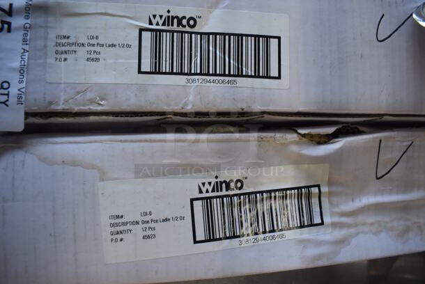 2 Boxes of 12 BRAND NEW! Winco LDI-o Stainless Steel 1/2 oz Ladles. 11.5". 2 Times Your Bid! - Image 3 of 3