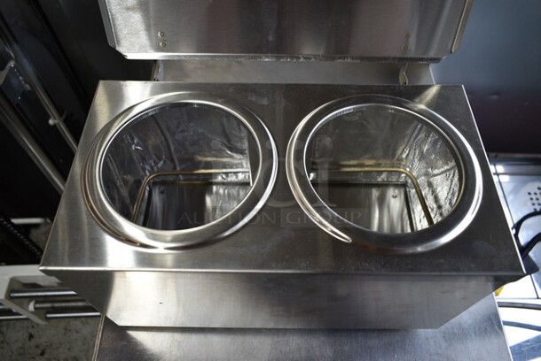 BRAND NEW SCRATCH AND DENT! 2023 Carnival King 382CDPW2 Stainless Steel Countertop Cone Dip Warmer. 120 Volts, 1 Phase.  Tested and Working! - Image 3 of 4