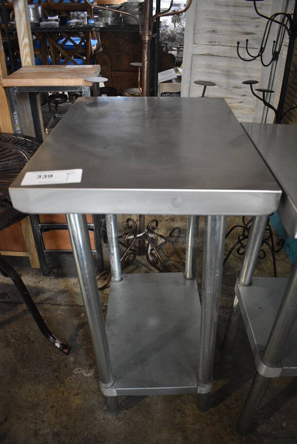 Regency Stainless Steel Commercial Table w/ Metal Under Shelf. 24x18x34