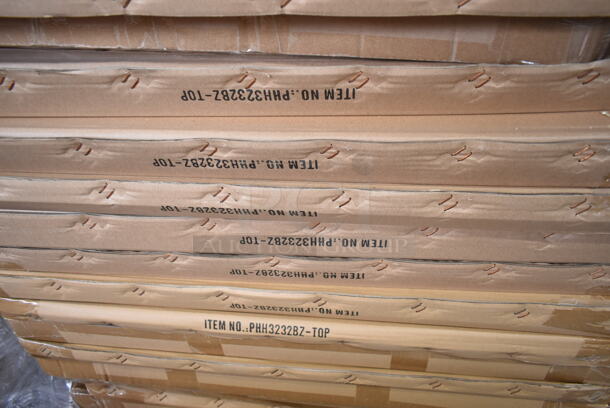 PALLET LOT of 30 BRAND NEW IN BOX! BFM Seating PHH3232BZ-TOP Outdoor Patio Hampton 32" X 32" Aluminum Frame, Bronze Finish Tabletop. No Base. Goes GREAT w/ Lots 113 and 115! 30 Times Your Bid! - Image 5 of 5