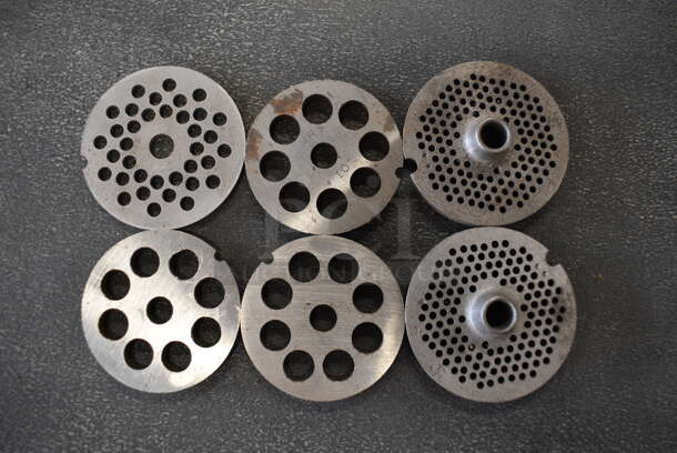 6 Metal Meat Grinder Plates. Includes 2x2x0.25. 6 Times Your Bid! - Image 2 of 3