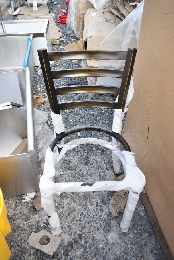 22 BRAND NEW SCRATCH AND DENT! Lancaster Table & Seating 164CMTLADDFR Metal Dining Height Ladder Back Chair Frames. 22 Times Your Bid! - Image 3 of 5