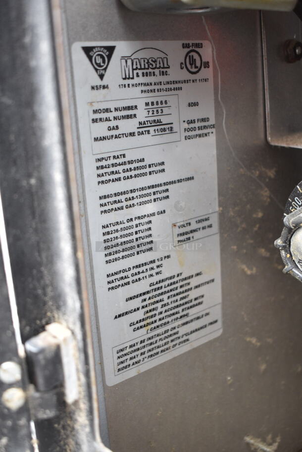 2 Marsal & Sons MB866 Stainless Steel Commercial Natural Gas Powered Pizza Ovens; Il Forno and Single Deck. 95,000 BTU. 2 Times Your Bid! Picture of the Unit Before Removal Is Included In the Listing. - Image 12 of 12