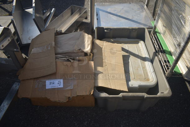 ALL ONE MONEY! Lot of Plastic Storage Bins, Paper Bags, AND MORE! 