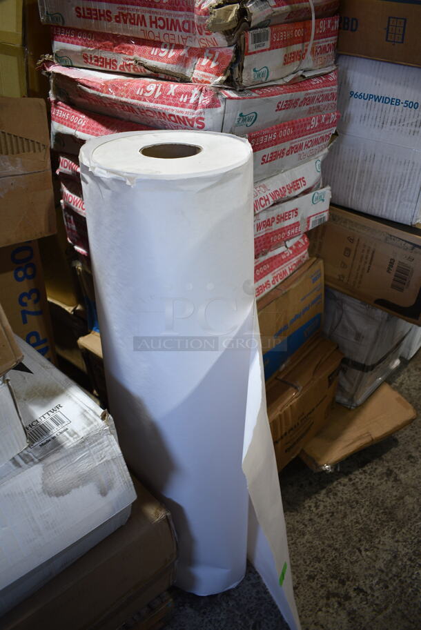 PALLET LOT of 42 BRAND NEW Boxes Including 127CH12F Choice 12 oz. Clear RPET Tall Hinged Deli Container - 200/Case, 966TALLFLDB Choice White Tall-Fold 6" x 13" Dispenser Napkin - 8000/Case, 15909144 Araven 09144 ColorClip 6 Gallon / 96 Cup Polypropylene Light-Duty Shelf Ingredient Bin, 8 Box 612W65 Choice Insulated Foil Sandwich Wrap Sheets 14" x 16" - 1000/Case, 5002CPTEC Lavex 2-Ply White Center Pull Economy Paper Towel Roll, 500 Sheets / Roll - 6/Case, 5002CPTENAT Lavex 2-Ply Natural Kraft Center Pull Paper Towel 510' Roll - 6/Case, Visions Stemless White Plastic Glasses, Dinex DX11870174 Clear Dome Disposable Lid for Dinex DXSWC6 6 oz. Clear Tulip Bowls, Dinex DXSWC8 8 oz. Clear Tulip Bowls, Carlisle 4531 5 oz. Tulip Dish, and Carlisle 4535 8 oz. Clear Tulip Bowls - 1000/Case, 245CB10 Choice 10" x 10" x 2" White Customizable Corrugated Plain Pizza Box - 50/Bundle, 2 Box 966UPWIDEKFT-500 OneUp by Choice Kraft 2-Ply Wide Interfold 6 1/2" x 8 1/2" Dispenser Napkin - 6000/Case. 42 Times Your Bid! - Image 2 of 12