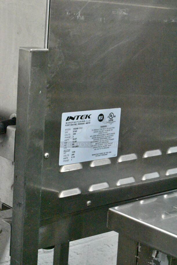 Intek XS240-12-3 Stainless Steel Commercial Single Compartment Steam Cabinet on Equipment Stand w/ Commercial Casters. 240 Volts, 3 Phase.  - Image 8 of 8