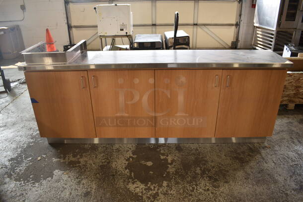 BRAND NEW! Vollrath ACS FAB LLC Stainless Steel Counter w/ 4 Wood Pattern Doors.