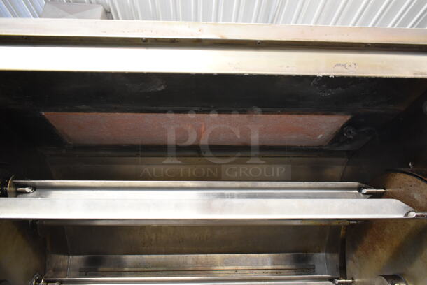 Hickory Industries N/5.8 G Stainless Steel Commercial Natural Gas Powered 7 Spit Rotisserie Oven w/ 7 Extra Spits on Stand. 65,000 BTU. - Image 7 of 11