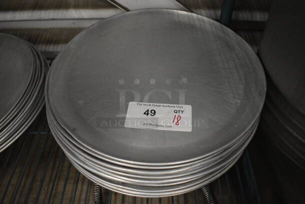 18 Metal Round Pizza Pans. 15.5x15.5. 18 Times Your Bid!