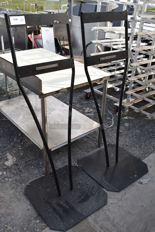 2 Metal Sign Stands. 2 Times Your Bid! - Image 2 of 3