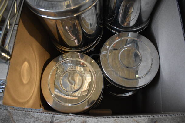 17 Metal Cans w/ Lids. 8x8x8.5. 17 Times Your Bid! - Image 3 of 3