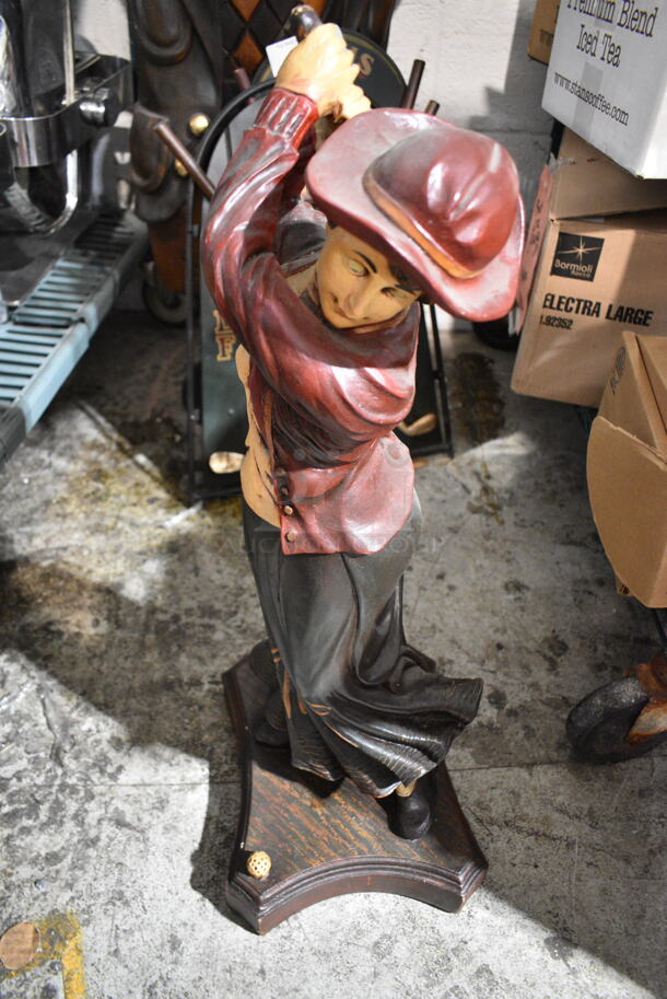 Golfing Woman Statue - Image 2 of 4