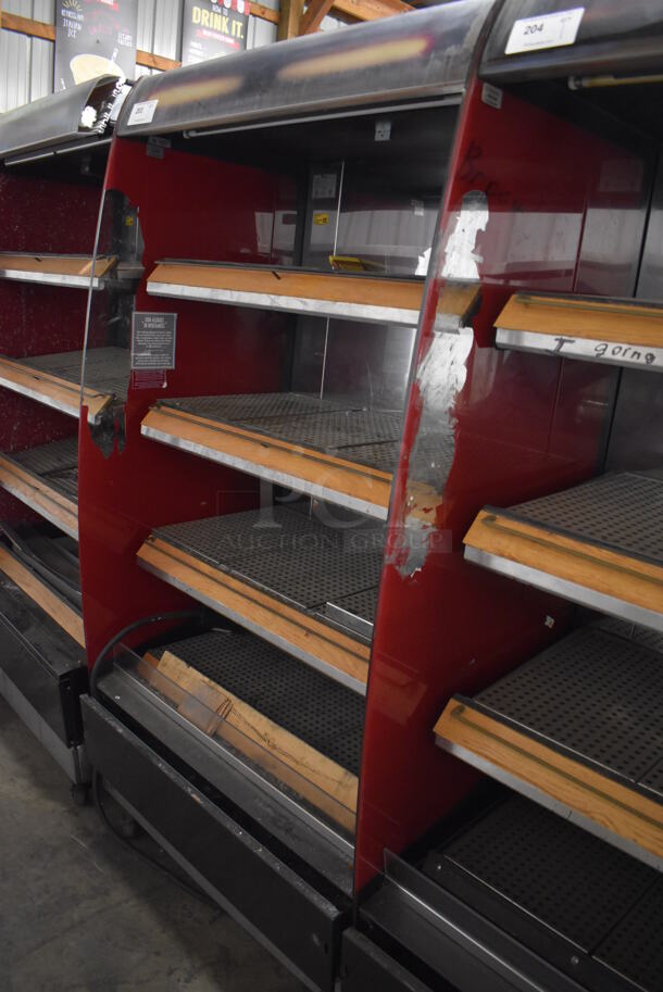 Fri-jado MD40-4 SB Stainless Steel Commercial Floor Style Open Grab N Go Heated Merchandiser w/ Metal Shelves on Commercial Casters. 208 Volts, 1 Phase. 39.5x30.5x79 - Image 5 of 5