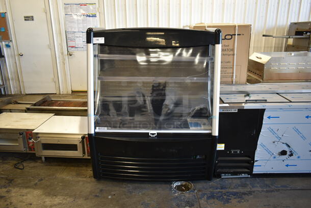 BRAND NEW SCRATCH AND DENT! Avantco 193MAC48HCB Metal Commercial Open Reach In Cooler Merchandiser w/ Metal Shelves. 110-120 Volts, 1 Phase. Tested and Working! - Image 5 of 6