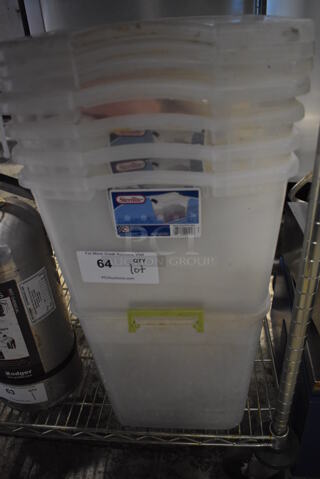ALL ONE MONEY! Lot of Poly Bins and Lid. Includes 16.5x13x12