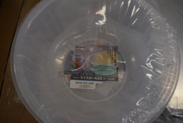 8 BRAND NEW! 8 Clear Poly Major Rice Bowl. 10x9x4.5. 8 Times Your Bid! - Image 3 of 3
