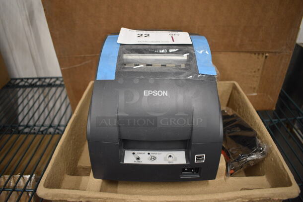 BRAND NEW IN BOX! Epson M188D C31C515806 TM-U220 Impact Dark Gray USB POS Receipt / Kitchen Printer. 6x10x6. Tested and Working!