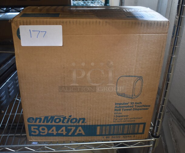 BRAND NEW IN BOX! enMotion Poly Wall Mount Impulse Automated Touchless Paper Towel Dispenser. - Image 1 of 4