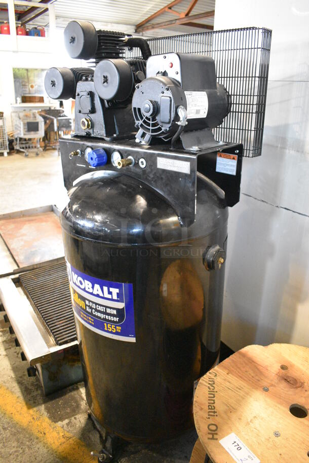Kobalt 80 Gallon High Flo Cast Iron Air Compressor. 26x26x67 - Image 5 of 7