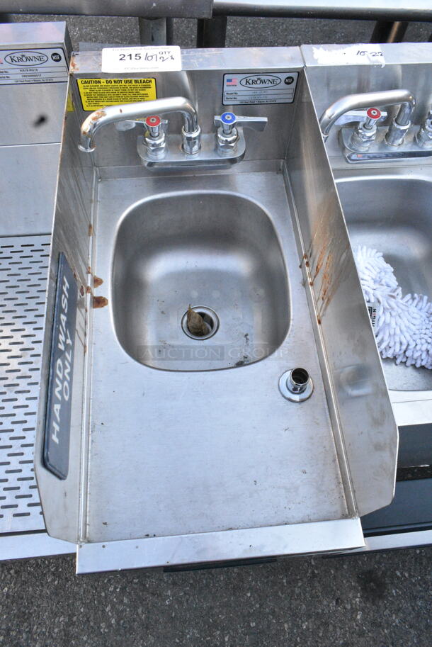 Krowne Stainless Steel Ice Bin w/ 2 Single Bay Sinks and Speedwell.  - Image 2 of 8