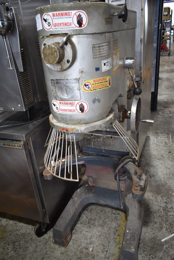 Precision PD-60 Metal Commercial Floor Style 60 Quart Planetary Dough Mixer w/ Bowl Guard. 220 Volts, 3 Phase.  - Image 5 of 6