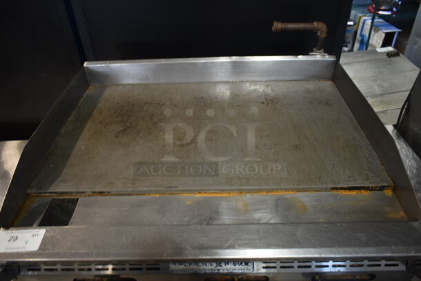 American Range Stainless Steel Commercial Countertop Natural Gas Powered Flat Top Griddle.  - Image 2 of 4