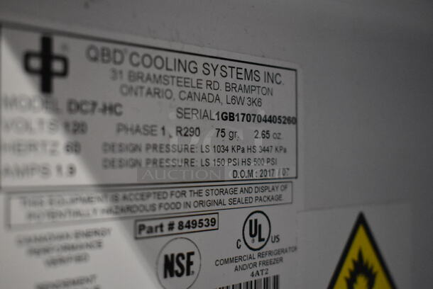 QBD DC7-HC Metal Commercial Mini Cooler Merchandiser. 115 Volts, 1 Phase. Tested and Working! - Image 5 of 5