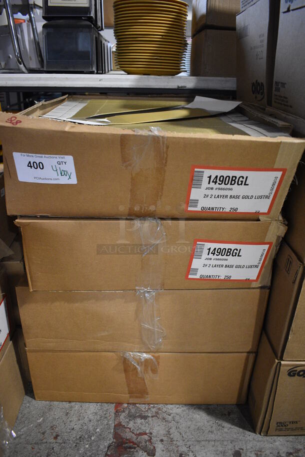 4 Boxes of Gold Colored Box Pieces. 4 Times Your Bid! - Image 3 of 3