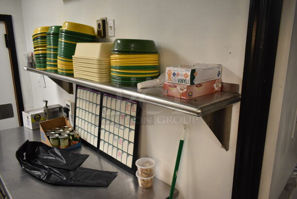 Stainless Steel Commercial Wall Mount Shelf. Does Not Include Contents. BUYER MUST REMOVE. (kitchen #2) - Image 3 of 4