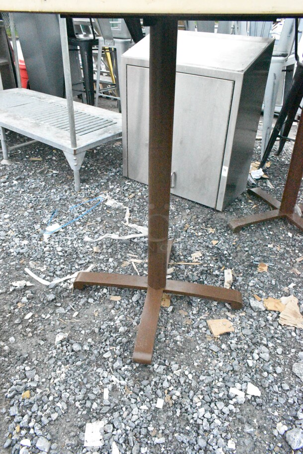 2 Bar Height Table on Brown Metal Table Base. 2 Times Your Bid! - Image 6 of 9