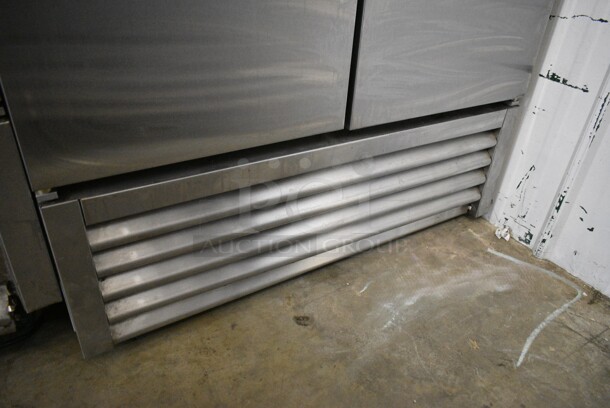 2017 True T-35-HC Stainless Steel Commercial 2 Door Reach In Cooler w/ Poly Coated Racks and Commercial Casters. 115 Volts, 1 Phase. Tested and Working! - Image 3 of 9
