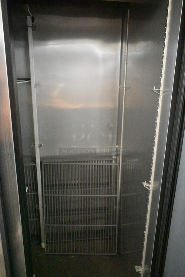 2017 True T-35-HC Stainless Steel Commercial 2 Door Reach In Cooler w/ Poly Coated Racks and Commercial Casters. 115 Volts, 1 Phase. Tested and Working! - Image 4 of 9