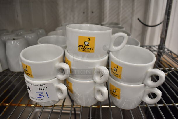 31 White Ceramic Mugs. 4.5x3.5x2.5. 31 Times Your Bid! - Image 1 of 7
