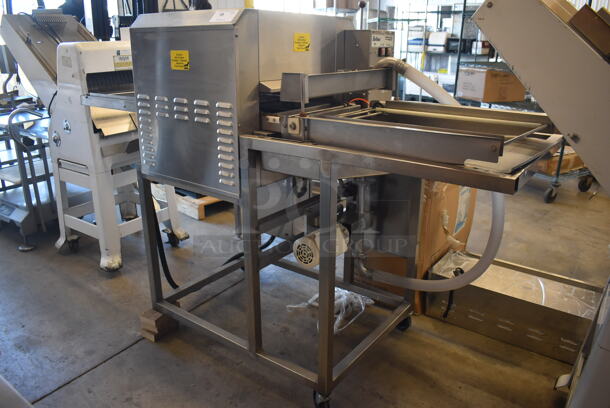 Belshaw Adamatic TG-50 Stainless Steel Commercial Floor Style Thermoglaze Icing Machine on Commercial Casters. Missing 1 Caster. 208 Volts, 1 Phase. 80x34x54 - Image 3 of 8