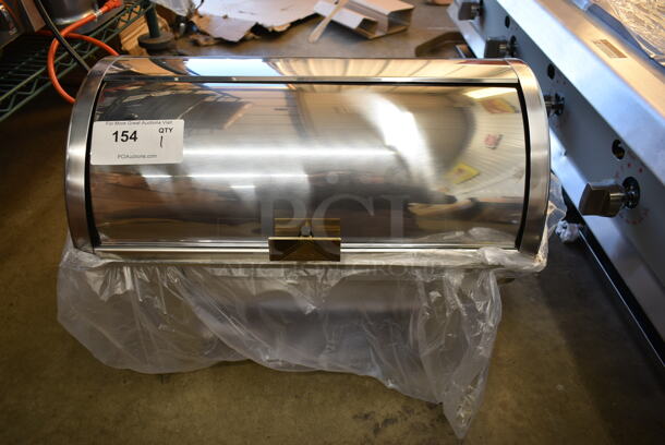 BRAND NEW SCRATCH AND DENT! Stainless Steel Chafing Dish w/ Rolling Lid. - Image 1 of 5