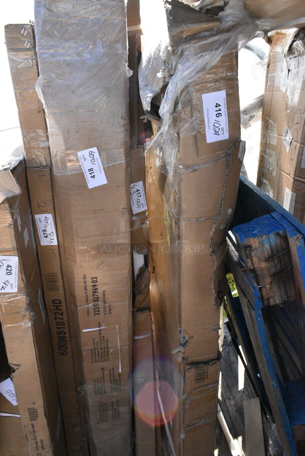 BRAND NEW SCRATCH AND DENT! 600PR20316K Regency 20 Pan End Load Stainless Steel Bun / Sheet Pan Rack - Unassembled. May Be Missing Pieces. - Image 2 of 3